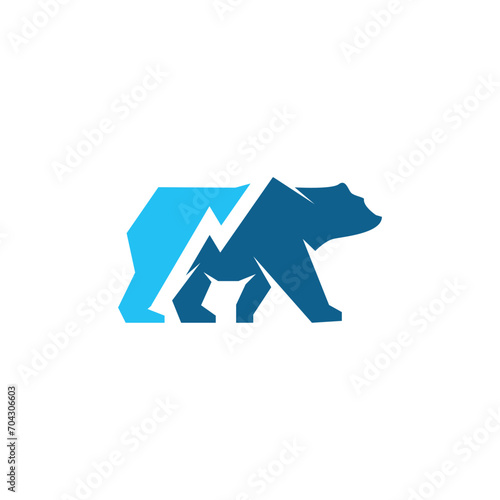 bullish bearish finance logo design vector