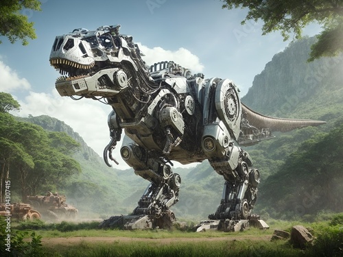 a dinosaur designed as a robot © Meeza