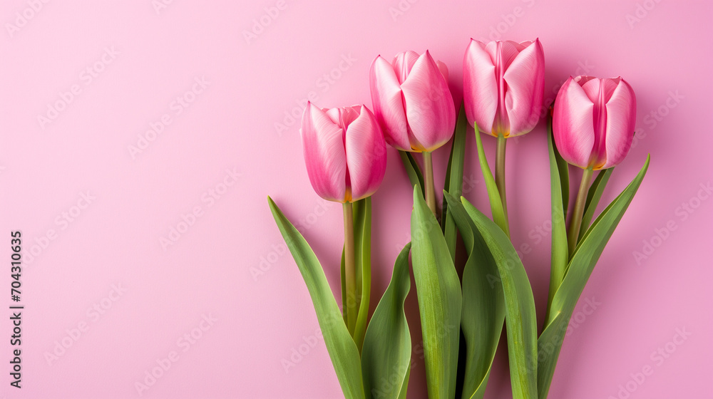 Tulip flowers are an elegant symbol of spring. With vibrant colors ranging from bright reds to soft pastels, their beautiful open petals exude freshness and grace. The light fragrance and upright stem