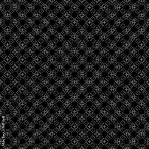 Shippo pattern of overlapping circles, traditional Japanese pattern. Metallic graphic. 3D rendering. photo