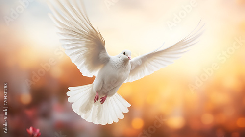 Dove as the symbol of peace, hope, and peace concepts, generative ai