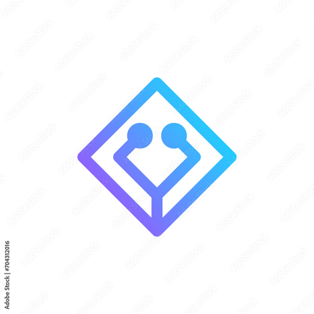 medic tech monoline logo design vector medic tech monoline logo design vector