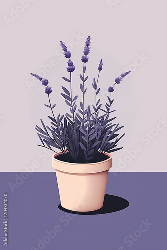 Lavender icons set. Violet leaves and green branch of lavender. Natural herb logo template. 