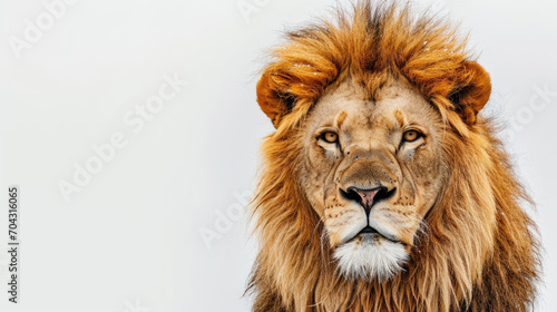 A lion on a white background © ImageHeaven