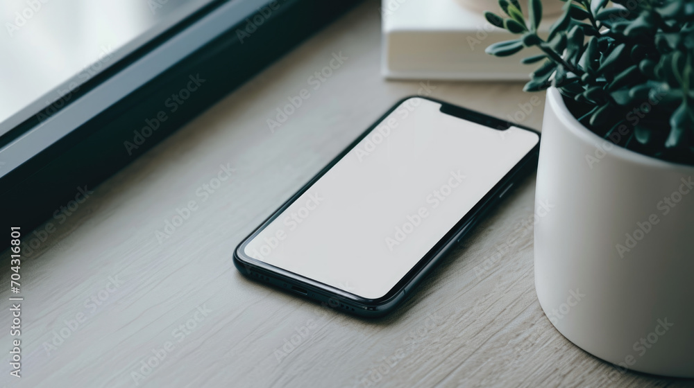 Sleek and Minimal Phone with Empty Display Sleek and Minimal Phone with Empty Display