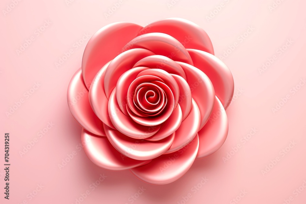 Close-up, 3d mockup of beautiful rose background