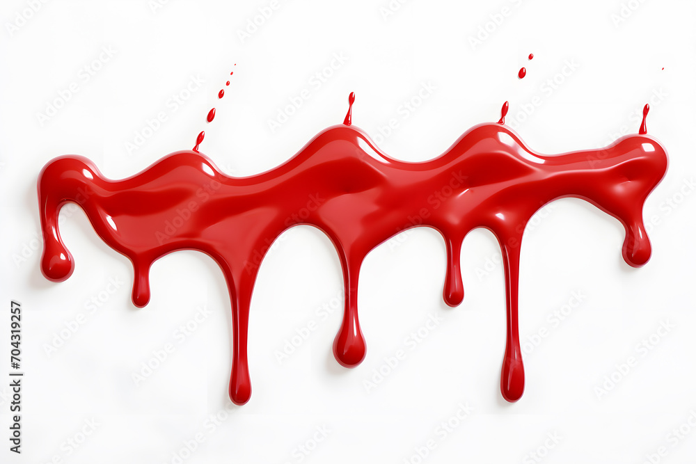 Red ketchup or red liquid sause splash isolated on white background Red ketchup or red liquid sause splash isolated on white background