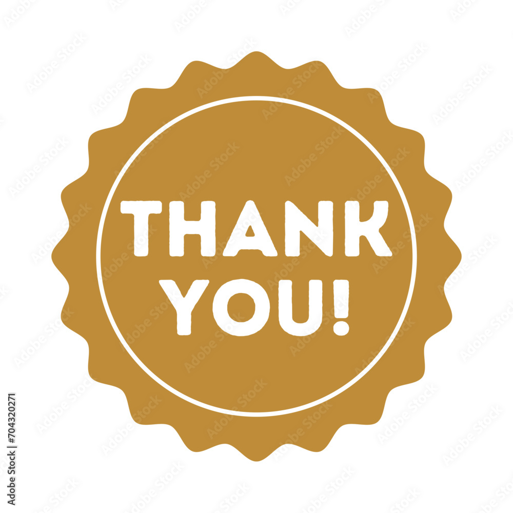 Thank You Sticker round label gold Thank You Sticker round label gold
