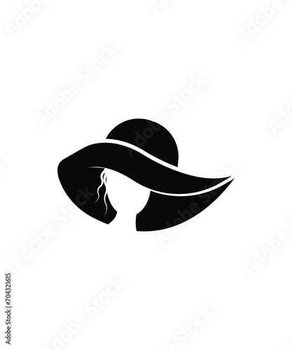 girl hat icon, vector best flat icon.
