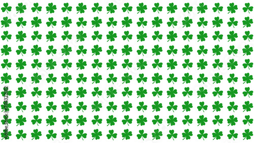 Clover for St Patrick’s day vector with transparent background, Seamless, Wallpaper