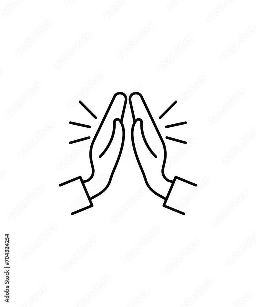pray icon, vector best line icon. pray icon, vector best line icon.