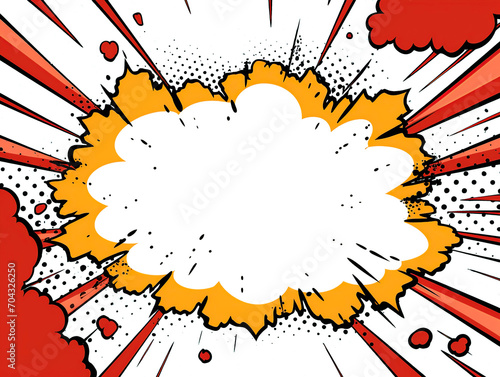 Comic book explosion background. Pop art style