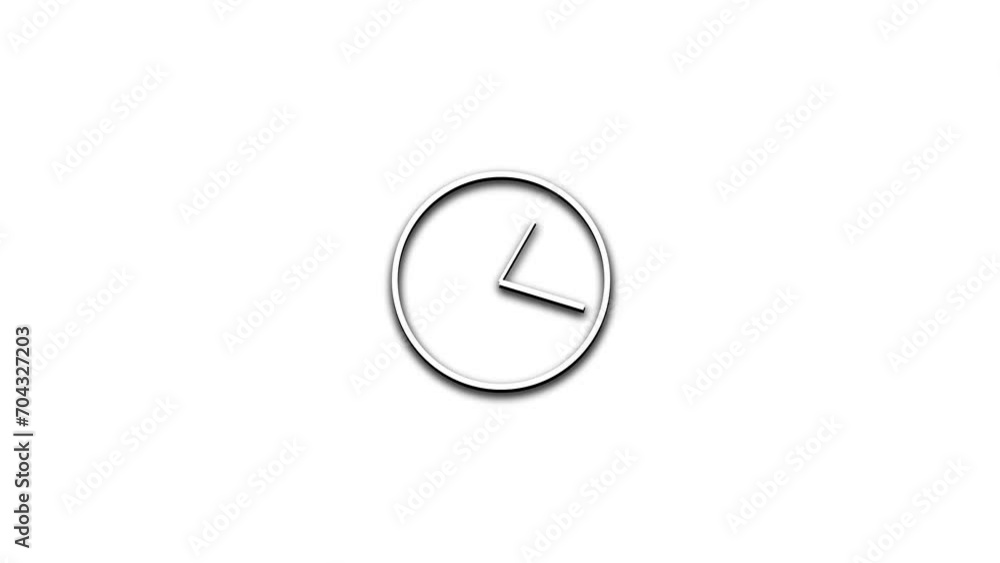 Analog digital well clock animation with always 24 hours rotating and white background Analog digital well clock animation with always 24 hours rotating and white background