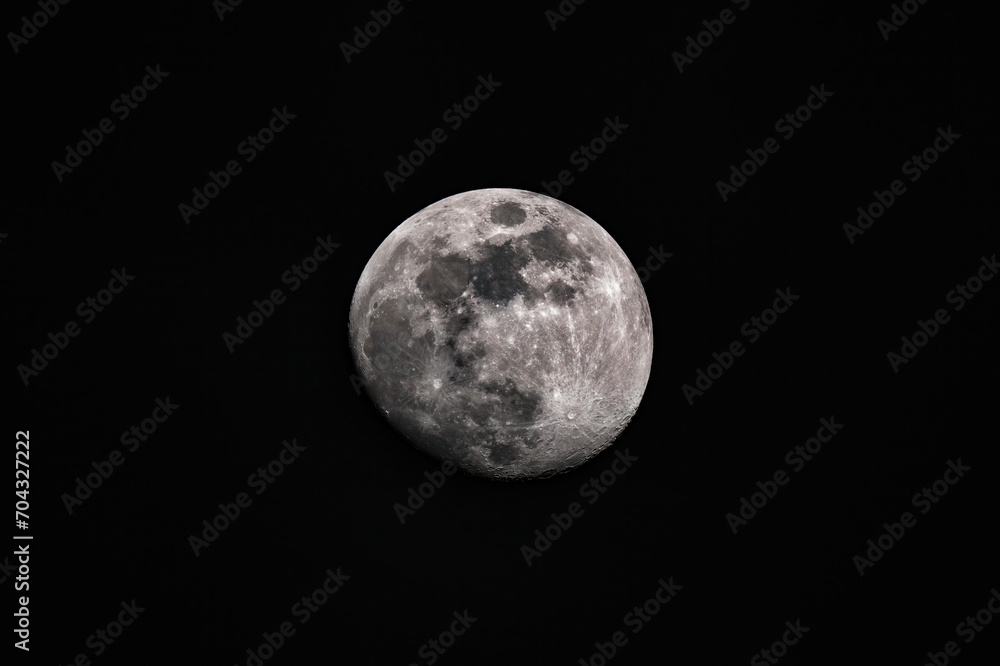 Obraz premium Close up shot of the moon with details....