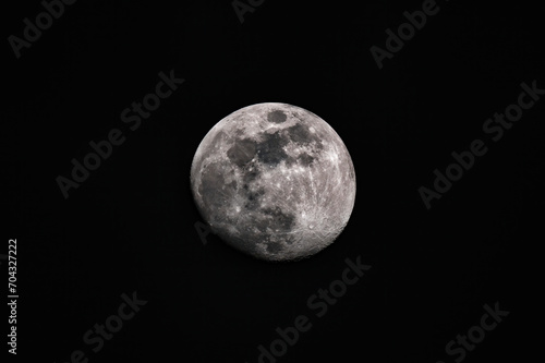 Close up shot of the moon with details....