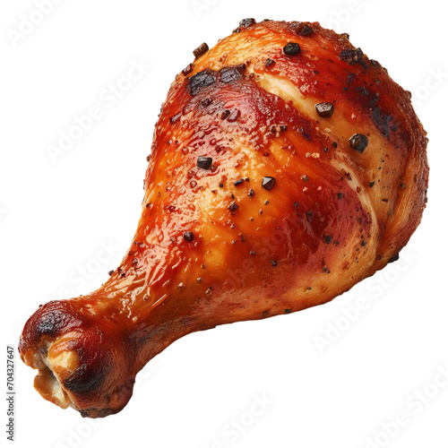Grilled chicken drumsticks, roasted chicken leg isolated on transparent background PNG