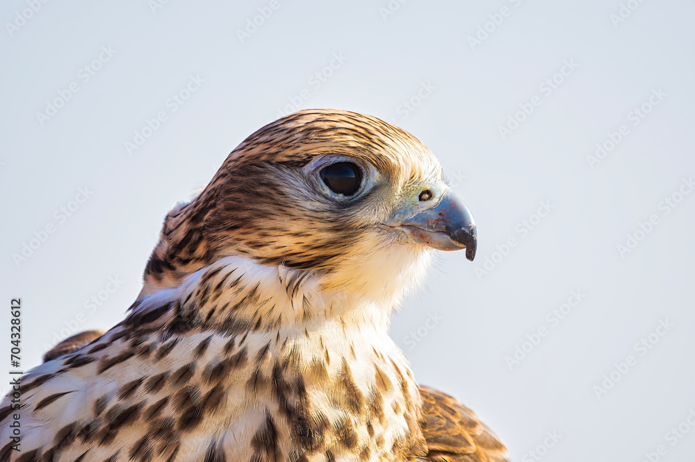 .Majestic Falcon: A Stunning Portrait of a Predatory Bird in its Natural Habitat. Falcon Bird portrait close up shot. .Majestic Falcon: A Stunning Portrait of a Predatory Bird in its Natural Habitat. Falcon Bird portrait close up shot.