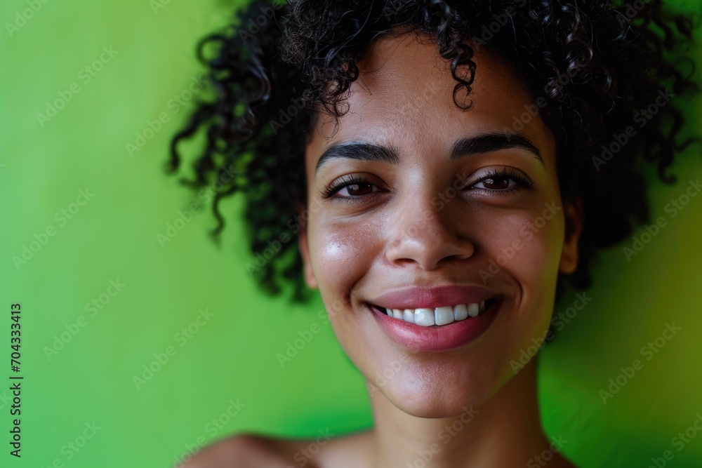A close-up photograph of a person against a green background. This versatile image can be used in various projects A close-up photograph of a person against a green background. This versatile image can be used in various projects