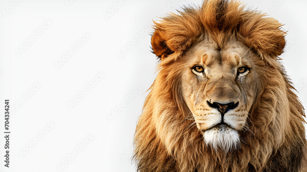Isolated Lion, International Animals Day, World Jungle Day, World Wildlife Day, Generative Ai