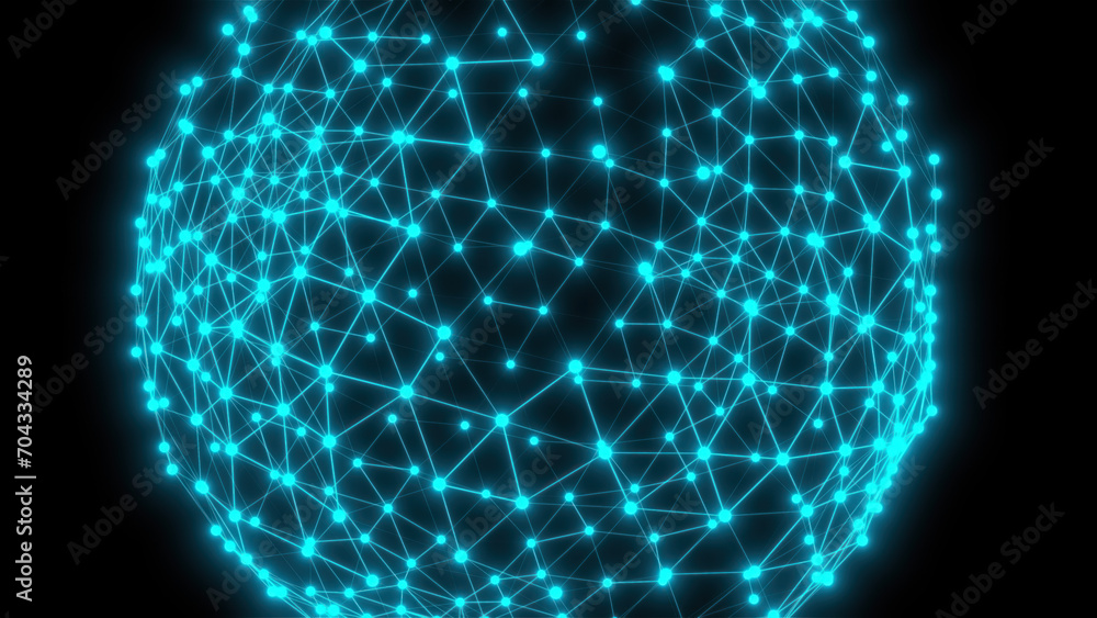 Connection dots sphere. Computer generated render Connection dots sphere. Computer generated render
