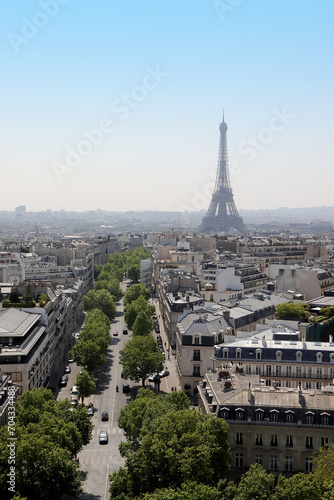 Seen from Paris from the top of the Arc-de-Triomphe