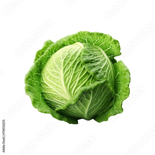 3d cabbage isolated on the white background.