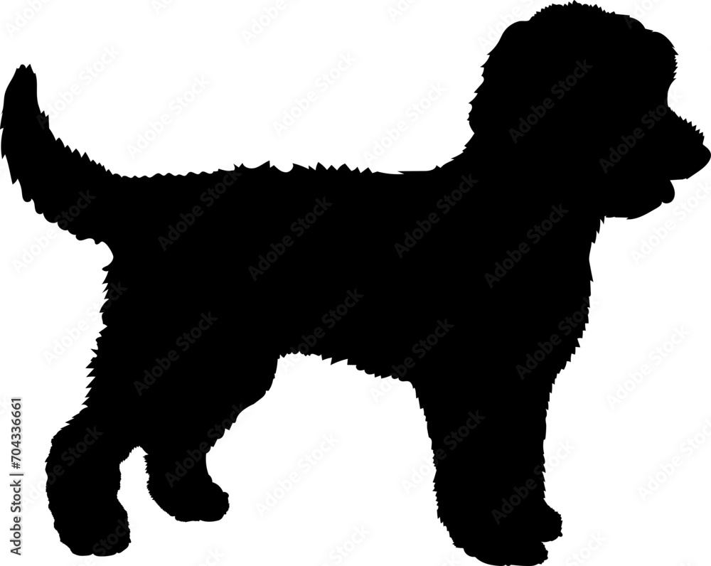 Double Doodle Dog silhouette breeds dog breeds dog monogram logo dog face vector