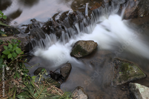 Stream and waterfall at Pang Hai Chiang Mai Thailand Long Exposure photography shot, Motion Blurred