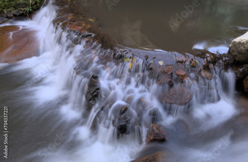Stream and waterfall at Pang Hai Chiang Mai Thailand Long Exposure photography shot, Motion Blurred