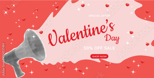  Loudspeaker torn sticker for collage. Retro megaphone for mixed media collage.Grunge punk element.Valentine's day special offer 