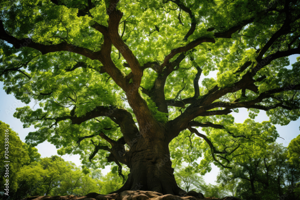 Naklejka premium summer trees in the forest
