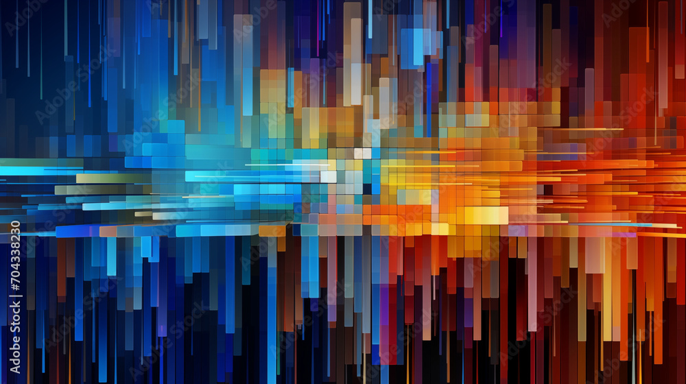 Obraz premium Digital Abstract Code Harmony