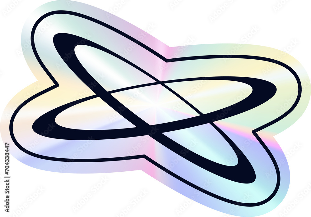 Y2k holographic orbits sticker Y2k holographic orbits sticker