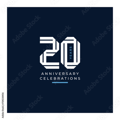 20 years anniversary celebrations logo concept	