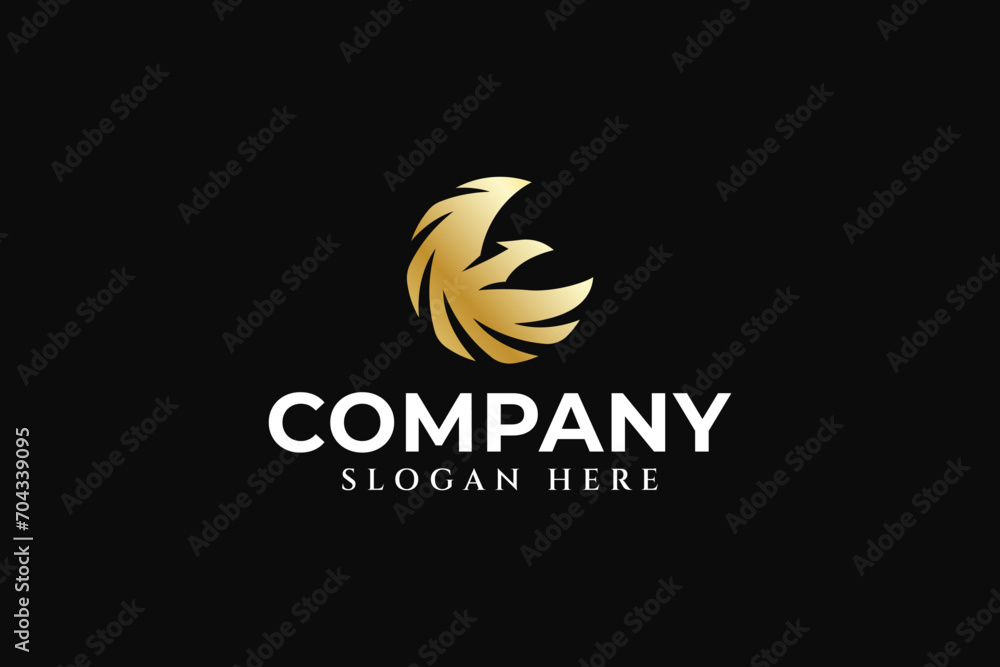 phoenix bird with circle shape logo design for professional business company phoenix bird with circle shape logo design for professional business company