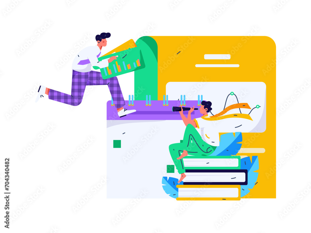 Marketing planning business characters flat vector concept operation hand drawn illustration
Marketing planning business characters flat vector concept operation hand drawn illustration