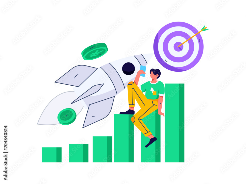 Marketing planning business characters flat vector concept operation hand drawn illustration
Marketing planning business characters flat vector concept operation hand drawn illustration