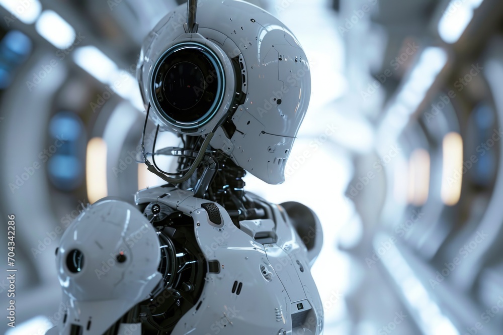 A close up shot of a robot holding a camera. Perfect for technology or futuristic concepts A close up shot of a robot holding a camera. Perfect for technology or futuristic concepts