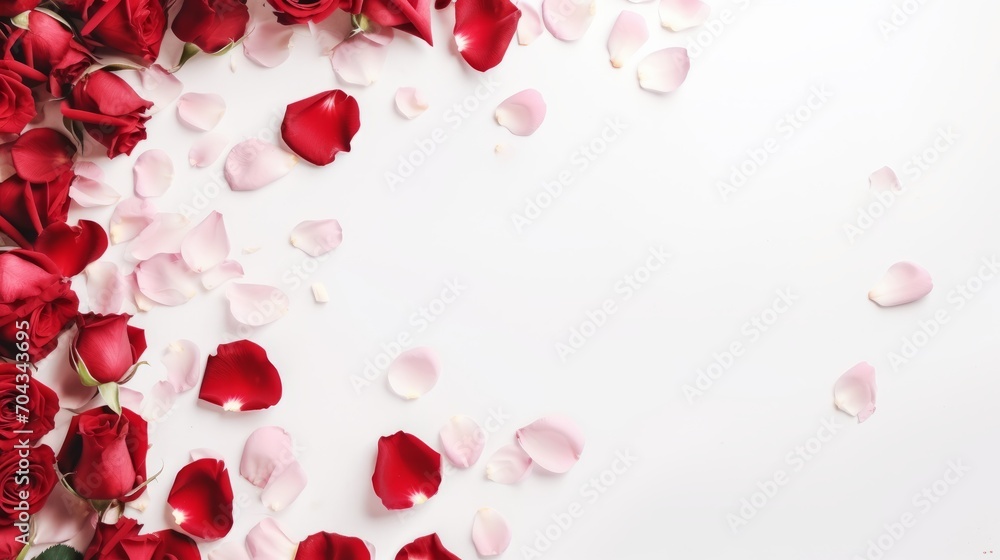 Red roses blank card composition on light background - elegant floral greeting concept with copy space, top view
Red roses blank card composition on light background - elegant floral greeting concept with copy space, top view