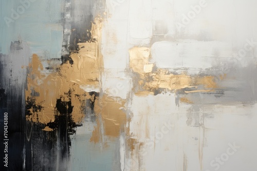 Abstract Art - Gold and Gray Painting - Wallpaper