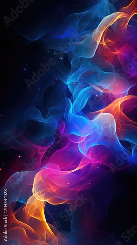 social media wallpaper - abstract colorful waves © Dana