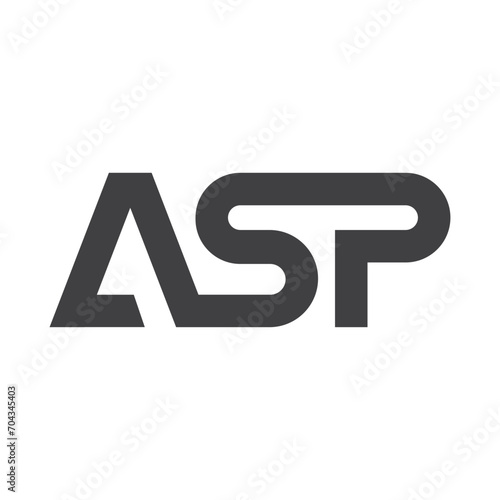 asp letter logo vector icon