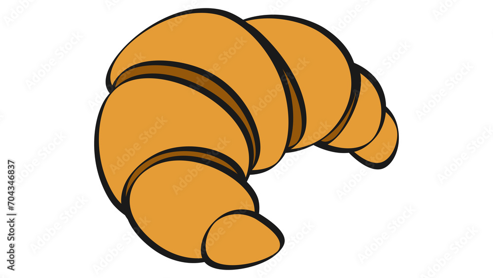 Plain Croissant Illuatration Plain Croissant Illuatration