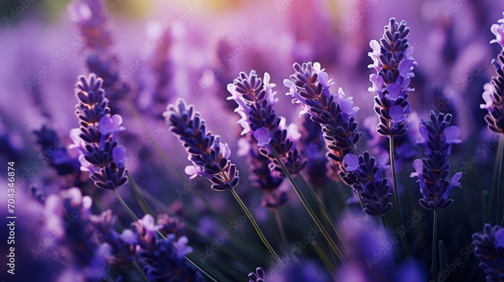 Fototapeta premium Lush lavender blossoms in a summer garden - beautiful floral scene for relaxation and nature enthusiasts 