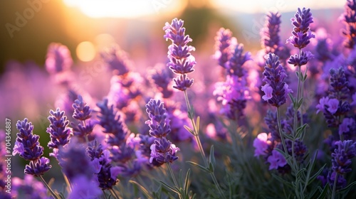 Lush lavender blossoms in a summer garden - beautiful floral scene for relaxation and nature enthusiasts 