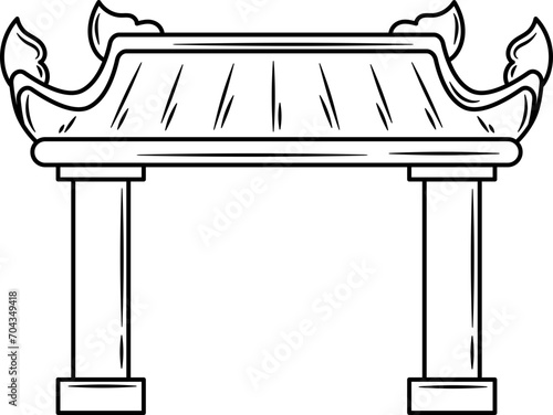 Chinese Gate Archway 