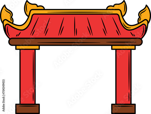 Chinese Gate Archway 
