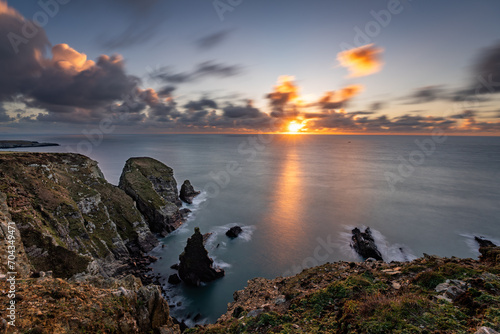 Sunset over the sea on the Island of Angelsey   North Wales