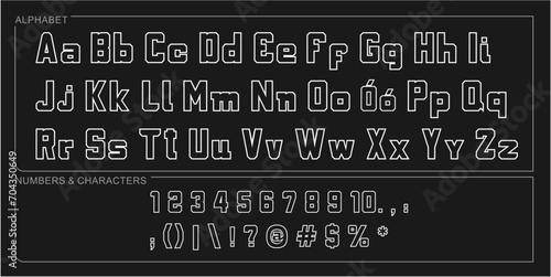 Alphabet Split Monogram, Split Letter Monogram, Alphabet Frame Font. Laser cut template. Initial monogram letters.