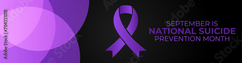 Vector illustration on the theme of National suicide prevention month observed each year during September. suit for banner, Holiday, cover, flyer, poster, card, brochure and background design. photo